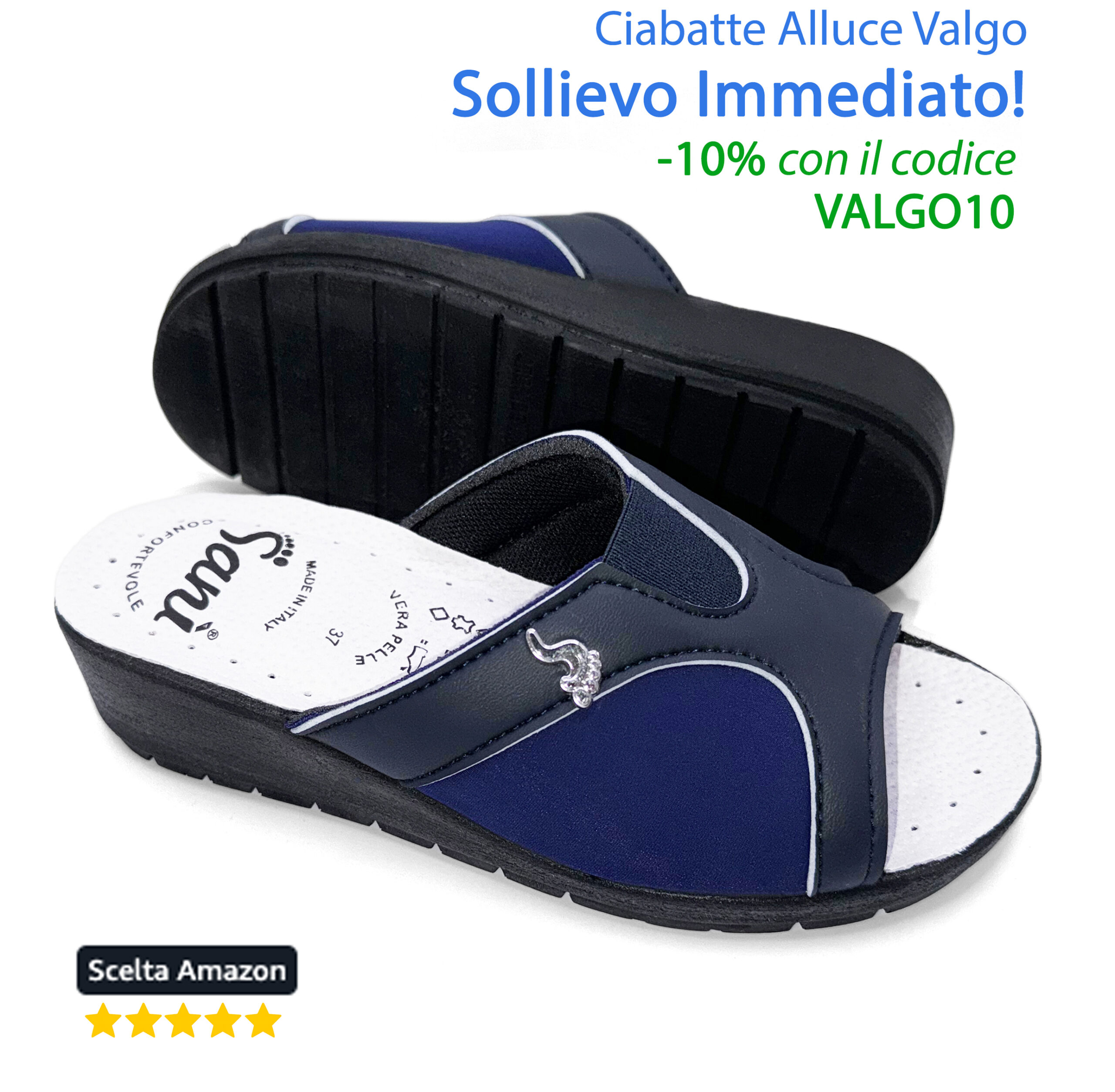 Ciabatta per Alluce Valgo – Blu