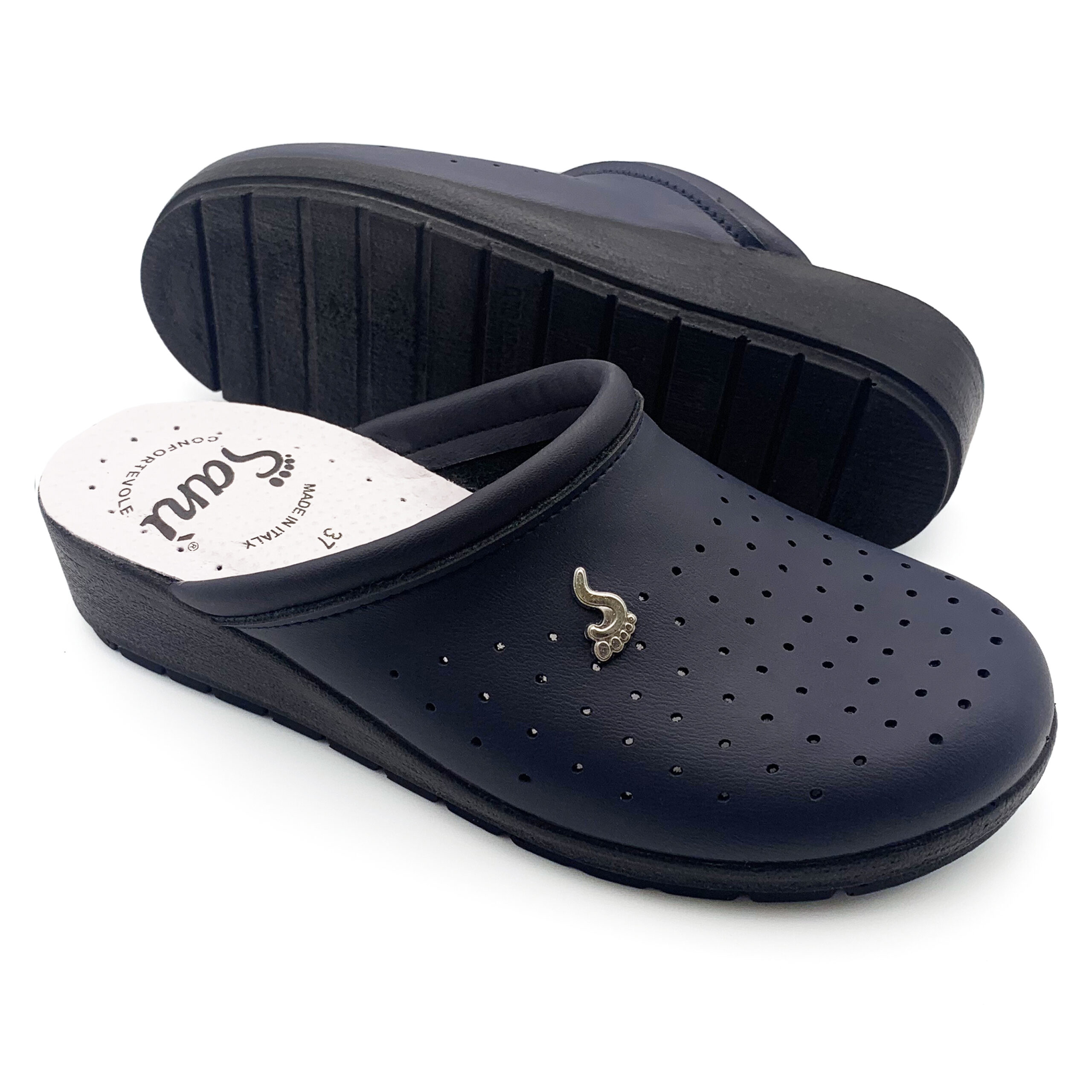 Ciabatta Donna in Vera Pelle – Blu