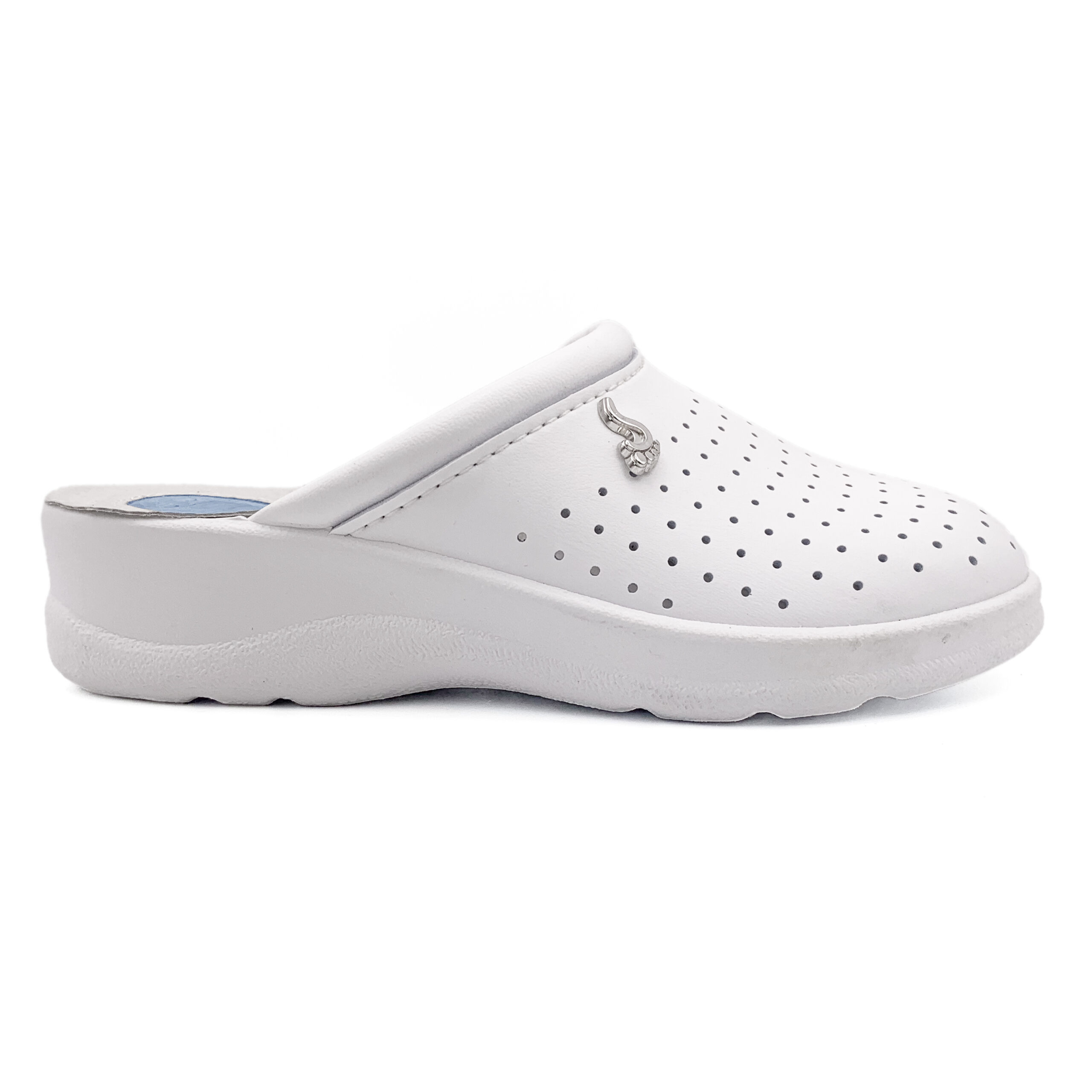 Ciabatta Donna con Gel sul Tallone – Bianco