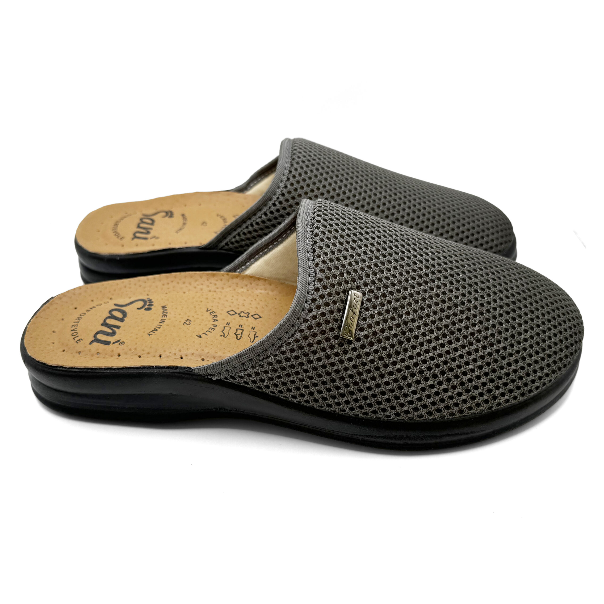 Pantofola Uomo con Tomaia in Rete 3D – Grigio