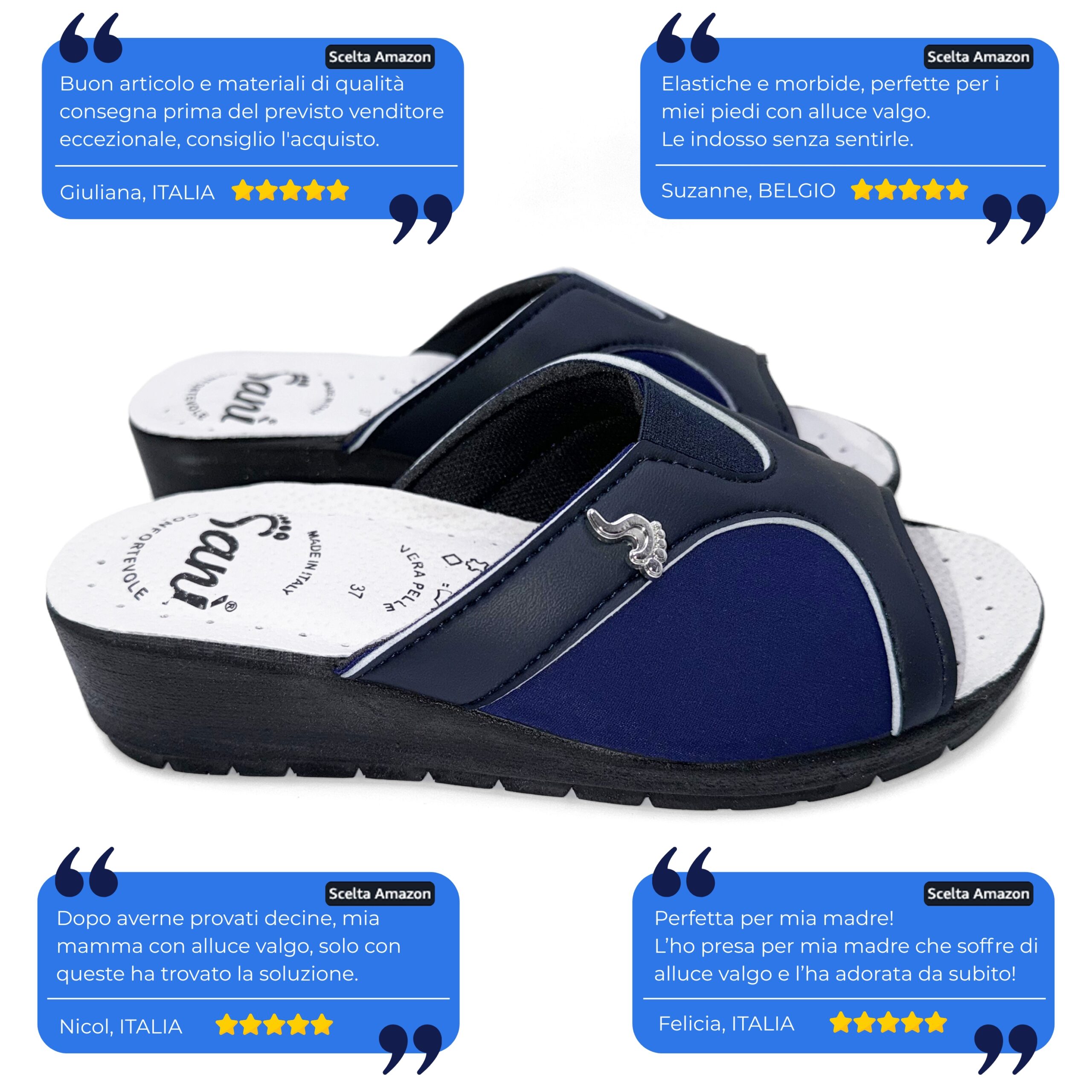 Ciabatta per Alluce Valgo – Blu