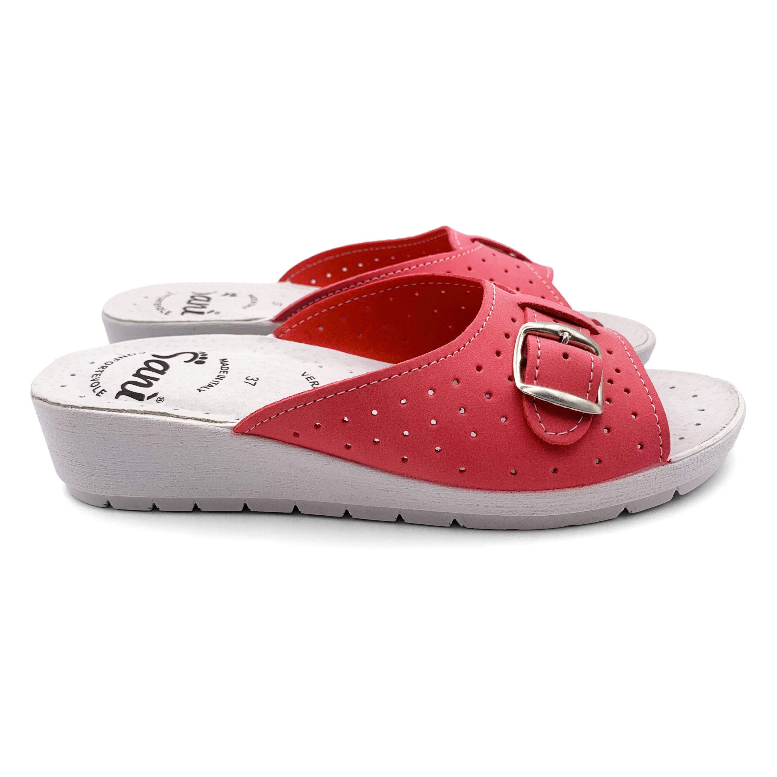 Ciabatta Donna Aperta con Fibbia Regolabile – Fucsia