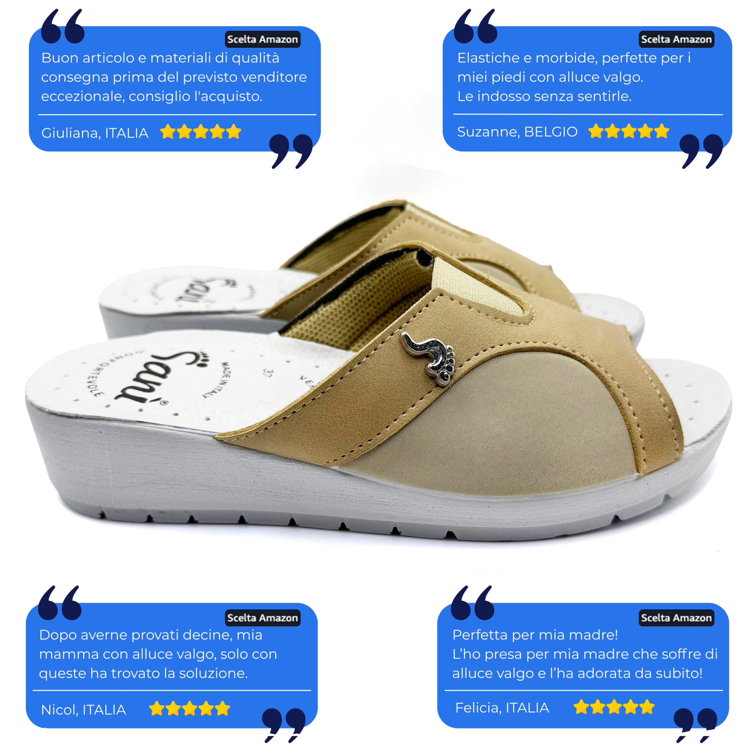 Ciabatta Donna per Alluce Valgo – Beige